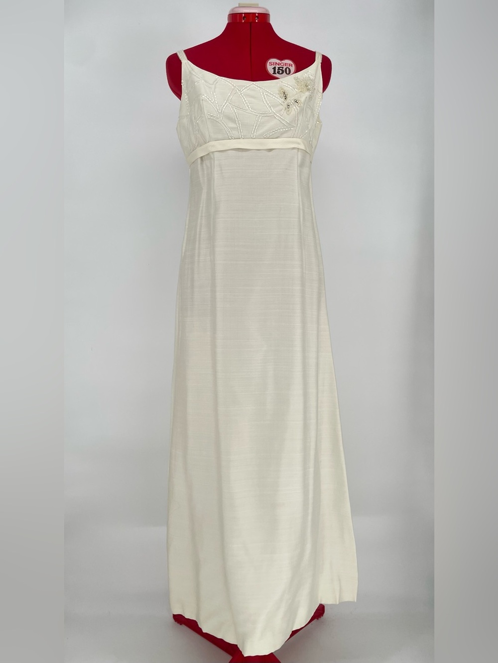 Vintage Will Steinman Original Empire Waist Beaded Embellishment Wedding Gown